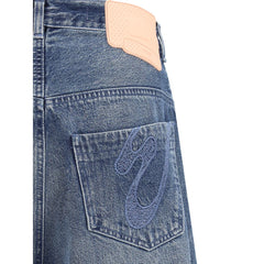 PDF Channel Blue Cotton Relaxed Fit Jeans
