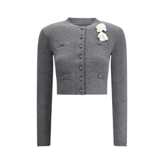 Self-Portrait Crocheted flower Cardigan