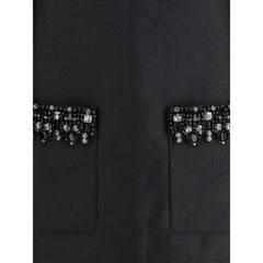Self-Portrait Taffeta embellished trim short Dress