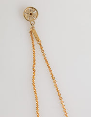 Dolce & Gabbana Gold Medallion Metal Chain Charm Men Pendant Necklace