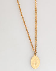 Dolce & Gabbana Gold Medallion Metal Chain Charm Men Pendant Necklace