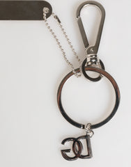Dolce & Gabbana Silver DG Logo Key Holder Keychain Bag Charm Keyring