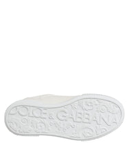 Dolce & Gabbana White Miami Leather Low Top Sneakers Shoes