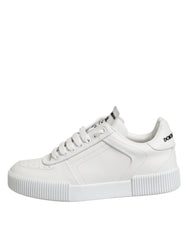 Dolce & Gabbana White Miami Leather Low Top Sneakers Shoes