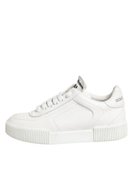 Dolce & Gabbana White Miami Leather Low Top Sneakers Shoes