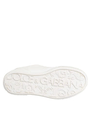 Dolce & Gabbana White Miami Leather Low Top Sneakers Shoes