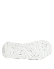 Dolce & Gabbana White NS1 Canvas Leather Embellished Sneakers Shoes