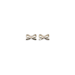 Self-Portrait GOLD CRYSTAL BOW EARRINGS
