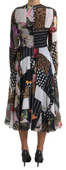 Dolce & Gabbana Multicolor Patchwork Floral Leopard Dress