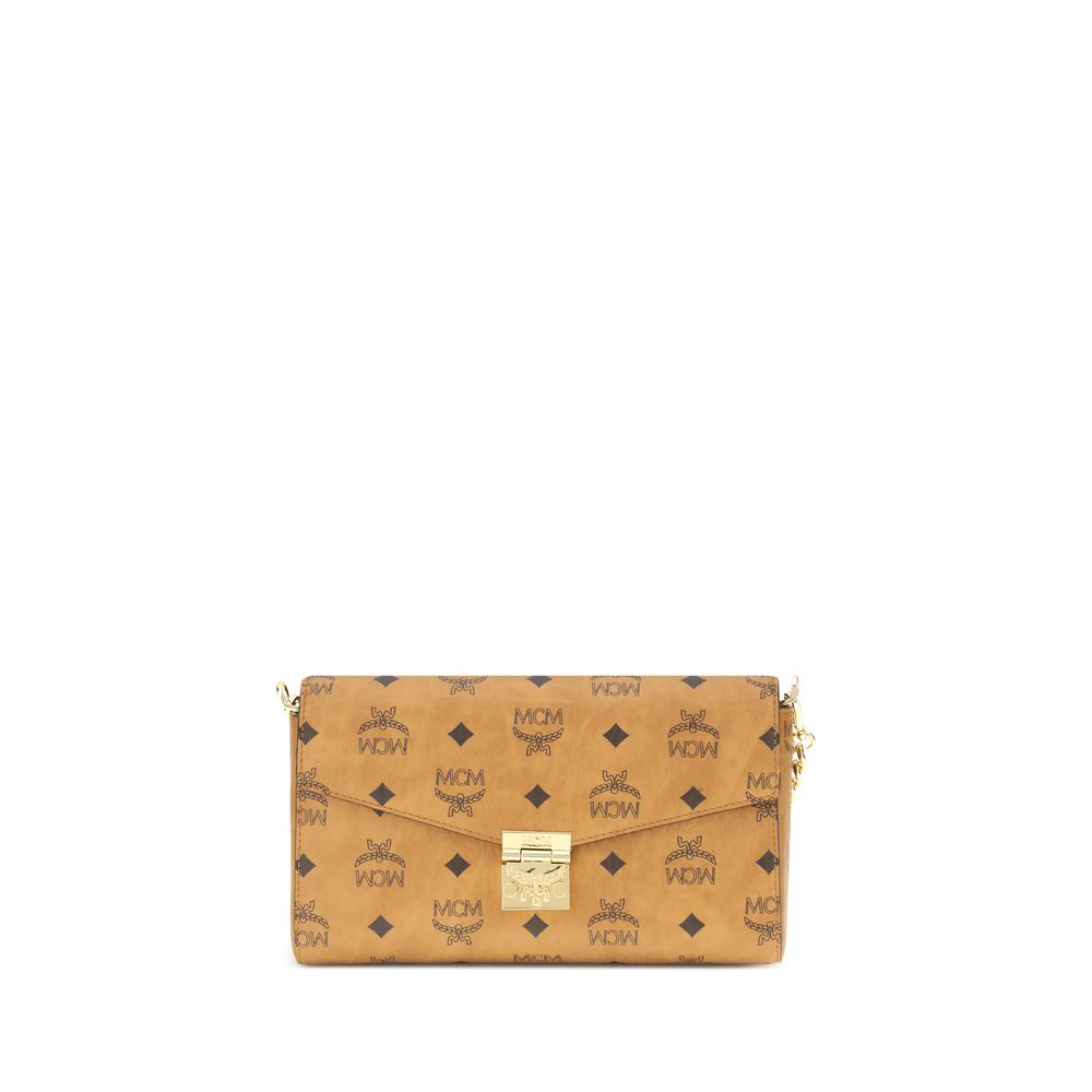 MCM Beige Fabric Shoulder Bag