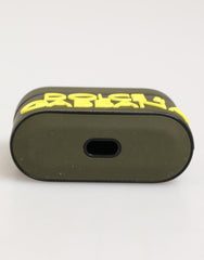 Dolce & Gabbana Army Green Rubber Logo Embossed Accessory  Airpods Case