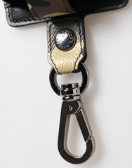 Dolce & Gabbana Multicolor Camouflage Leather Metal Accessory  Airpods Case