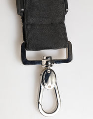 Dolce & Gabbana Black Polyester Stretch Rubberised DG Logo Men Keychain