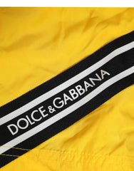 Dolce & Gabbana Yellow Drawstring Beachwear Men Shorts Swimwear