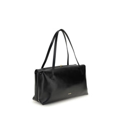 Jil Sander Black Calf Leather Bos Taurus Shoulder Bag