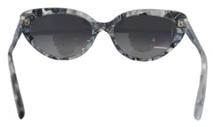 Dolce & Gabbana DG4194 Gray Acetate Logo Plaque Cat Eye Lens Sunglasses