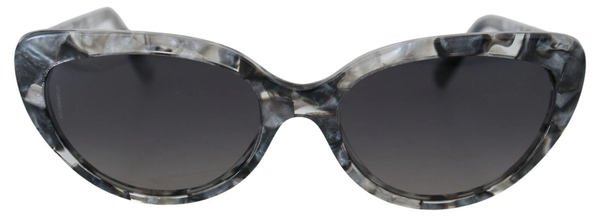 Dolce & Gabbana DG4194 Gray Acetate Logo Plaque Cat Eye Lens Sunglasses