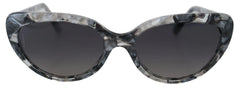 Dolce & Gabbana DG4194 Gray Acetate Logo Plaque Cat Eye Lens Sunglasses