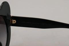 Dolce & Gabbana DG4325BM White Black Acetate Crystal Shades Sunglasses