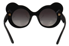 Dolce & Gabbana DG4325BM White Black Acetate Crystal Shades Sunglasses
