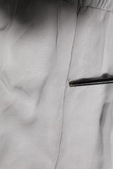 Dolce & Gabbana Grey Pleated Maxi Long Sleeve Silk Blend Gown Dress