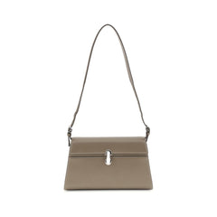 Savette Beige Calf Leather Bos Taurus Shoulder Bag