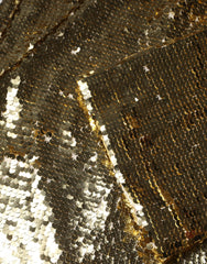 Dolce & Gabbana Gold Sequin Long Sleeve Mini Dress