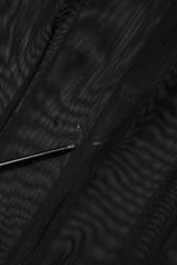 Dolce & Gabbana Black Sheer Mesh Long Sleeve Jumpsuit Bodysuit Dress