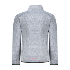 Norway 1963 Blue Polyester Men Sweater With Pockets and Zipper Detail