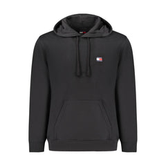 Tommy Hilfiger "Black Cotton Men Sweater with Central Pocket"