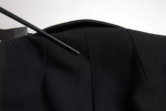 Dolce & Gabbana Black Wool Single Breasted Cropped Jacket