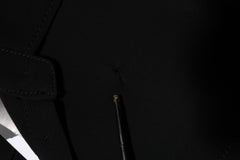 Emporio Armani Black Viscose Blend Shirt Style Belted  Dress