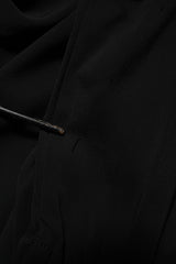 Emporio Armani Black Viscose Blend Shirt Style Belted  Dress