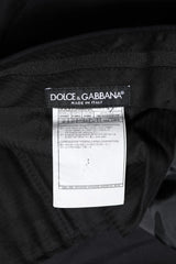 Dolce & Gabbana Black Wool Formal Dress Men Trousers Pants