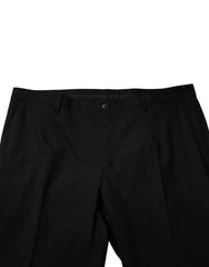 Dolce & Gabbana Black Wool Formal Dress Men Trousers Pants