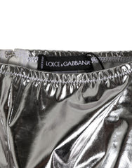 Dolce & Gabbana Silver Metallic High Waist Bikini Bottom Women  Underwear