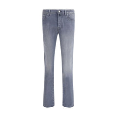 Jacob Cohen Gray Cotton Slim Fit Jeans