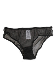Dolce & Gabbana Black Sheer Mesh Lace Bikini Briefs Underwear
