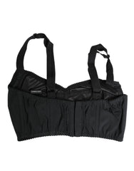 Dolce & Gabbana Black Stretch Nylon Bustier Bra Underwear
