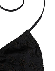 Dolce & Gabbana Black Embroidered Triangle Swimwear Underwear