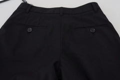 Dolce & Gabbana Black High Waist Skinny Trouser STAFF Pants