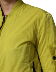 Dolce & Gabbana Yellow Polyamide Zipper Bomber Women’s Jacket
