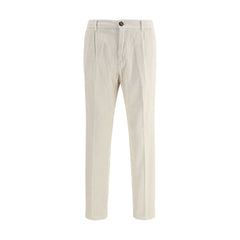 Cruna White Cotton Casual Pants