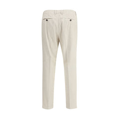 Cruna White Cotton Casual Pants
