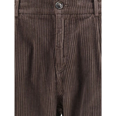 Cruna Brown Cotton Casual Pants