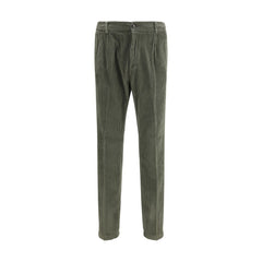 Cruna Green Cotton Casual Pants