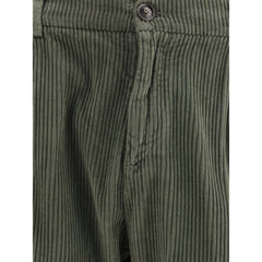 Cruna Green Cotton Casual Pants