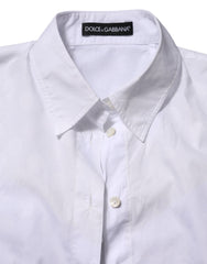 Dolce & Gabbana White Collared Short Sleeve Polo Shirt Top