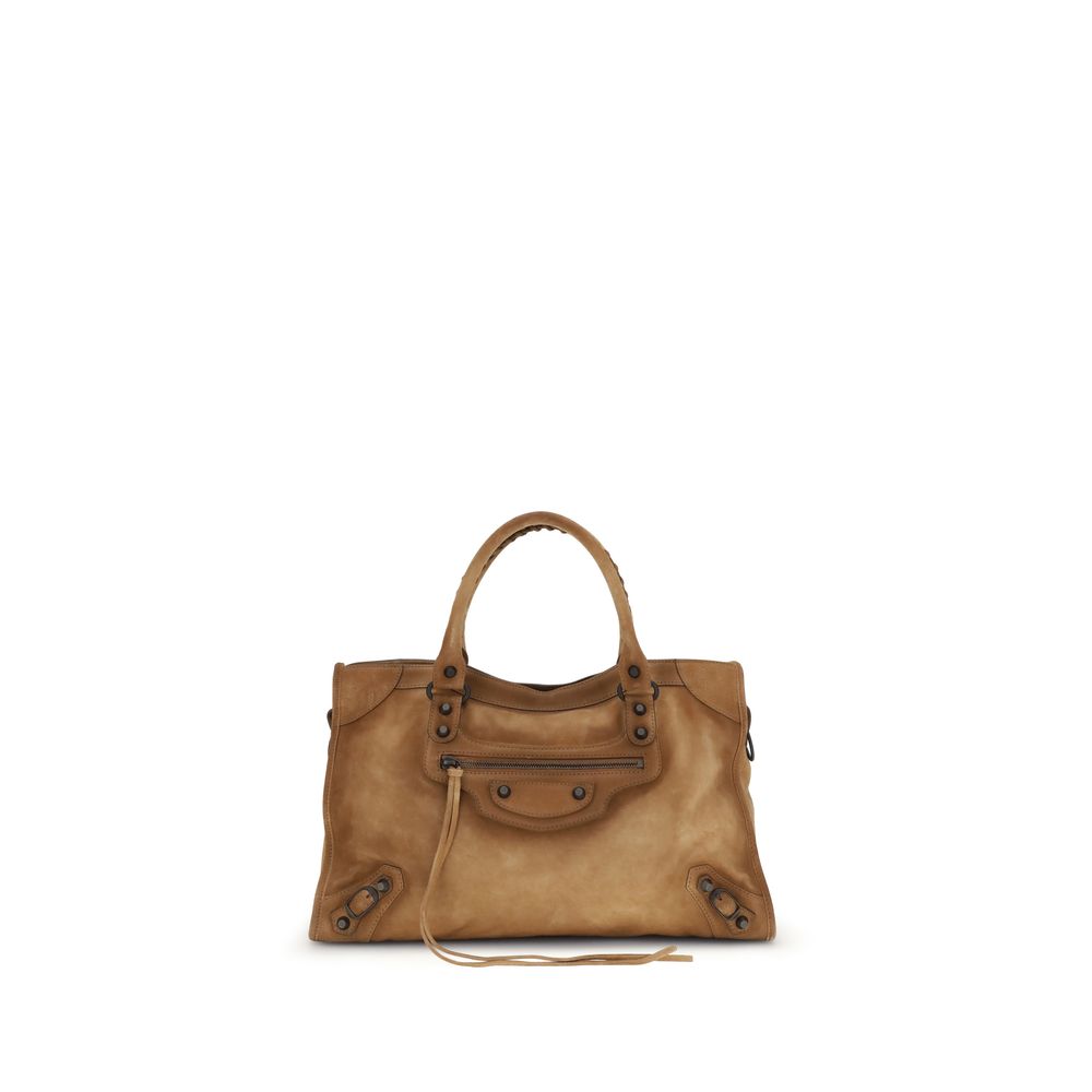Balenciaga Beige Calf Leather Bos Taurus Handbag