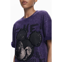 Desigual Purple Cotton T-Shirt
